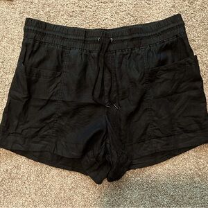 ATHLETA, black Cobo linen shorts
